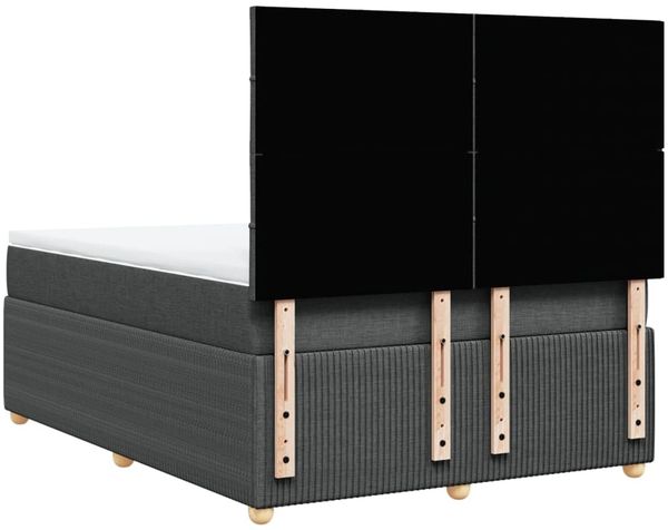 vidaXL Boxspringbett mit Matratze Dunkelgrau 140x200 cm Stoff 3294380 Bild 8