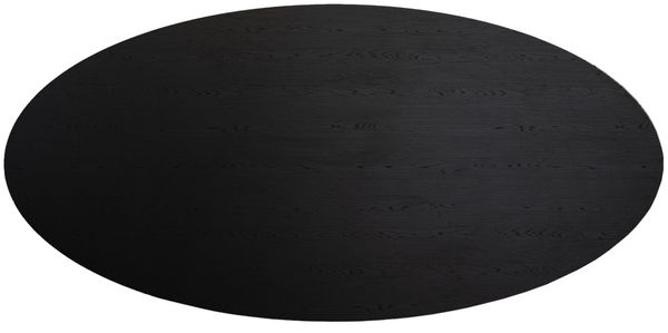 Bronx71 Tischplatte Roan oval schwarz Melamin 270 x 130 cm