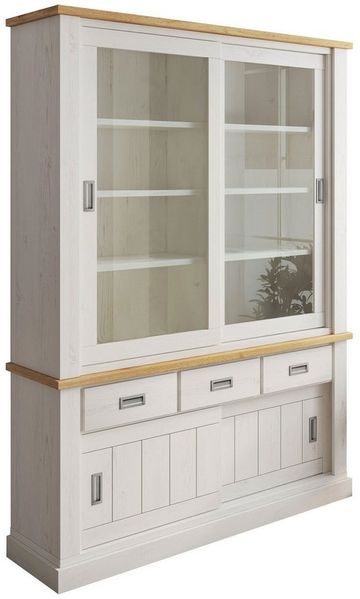 Lookway Standvitrine VINCI Andersen Kiefer / Wotan Eiche 203,4 cm
