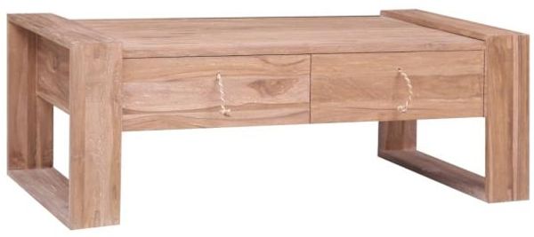 vidaXL Couchtisch 110×60×40 cm Teak Massivholz [287892]