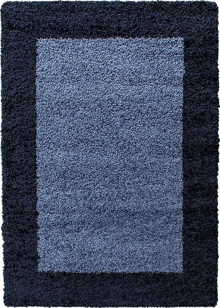 Hochflor Teppich Lux rechteckig - 200x290 cm - Marineblau