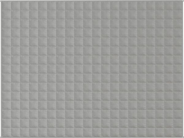 vidaXL Gewichtsdecke Stoff, 1 x Gewichtsdecke, Hellgrau, 150x200 cm, Baumwolle, 7 kg Bild 3