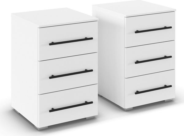 rauch Nachtkommode Nachttisch Nachtkonsole AVOLA in Dekorfront (Set, 2 St, Breite 40 cm inkl. Soft-Close-Funktion), Paar (Breite 40 cm), 3 Schubladen für viel Stauraum, MADE IN GERMANY