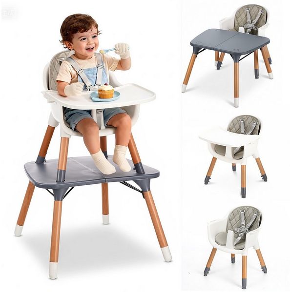 oyajia Hochstuhl 6in1 Baby & Kinderhochstuhl, Spieltisch mit Kinderstuhl (zur Kindersitzgarnitur umbaubar)