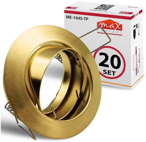 Maxkomfort Einbauleuchte 104S-TP rund schwenkbar, für LED und Halogen geeignet, Einbauspot