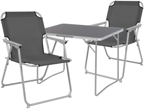 3er Campingmöbel Set Outdoor Camping Stuhl Aluminium Tisch klappbar