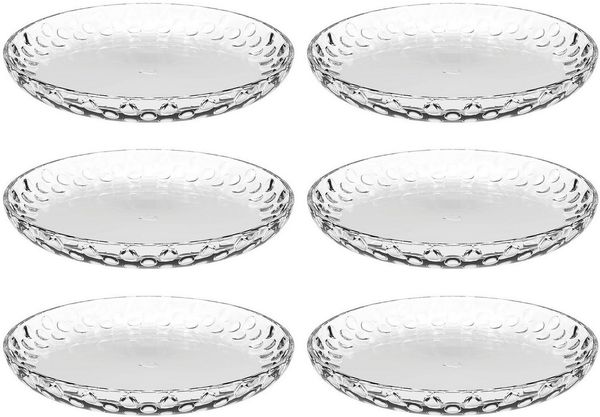 LEONARDO Dessertteller Cucina Optic, (6 St), Teller Set, Glas, Ø 18 cm