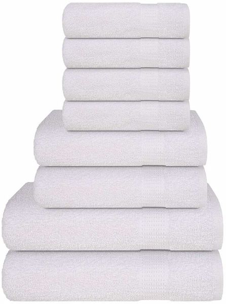 vidaXL 8-tlg. Handtuch-Set FROGN Weiß 360 g/m² 137061