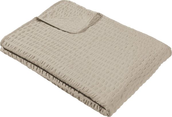 Wohndecke Sommerdecke "Detroit", REDBEST, Microfaser-Seersucker Uni