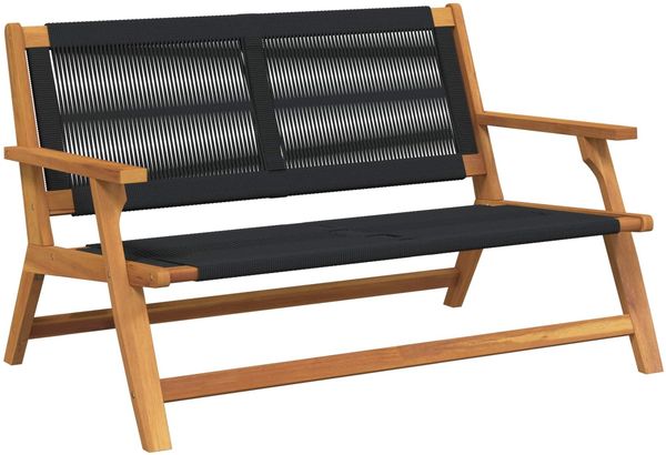 vidaXL gartenmöbel Schwarz 122 x 78 x 73 cm Massivholz Akazie 367823