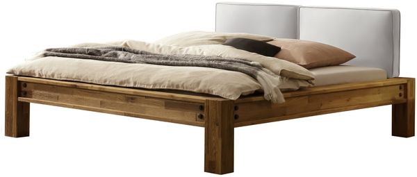 Greenville Bettgestell braun Eiche Massivholz 224cm x 165cm x 92cm