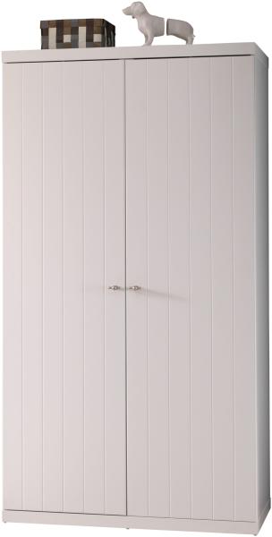 Kleiderschrank >ROBIN< in Weiß aus MDF - 110x204,5x57cm (BxHxT)