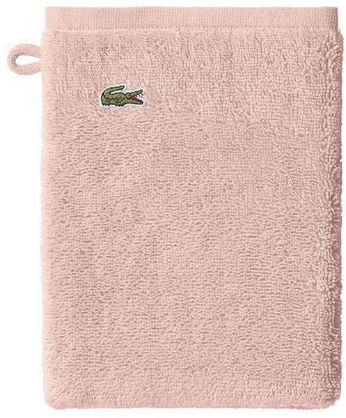 Lacoste Waschhandschuh LLECROCO, (1-St), mit Label-Applikationen