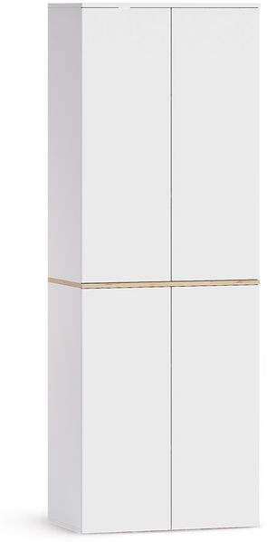 Mehrzweckschrank Viktor Weiß/Artisan-Eiche 68x188.6 cm mit 6 geschlossenen Fächern Vicco