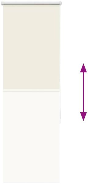 vidaXL Verdunkelungsrollo Cremeweiß 55x150cm Stoffbreite 50,7 cm 4011639 Bild 5