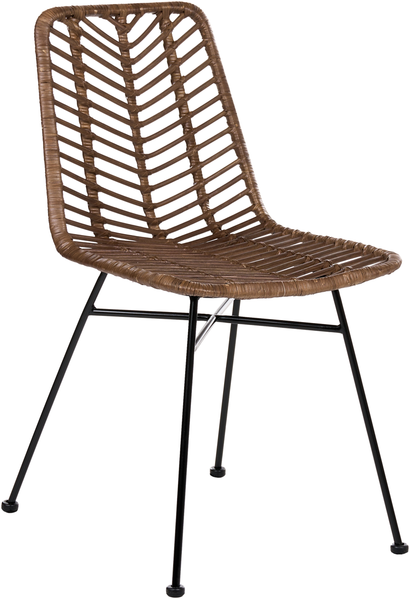Esszimmerstuhl 2er Set DILLEY Rattan Braun Bild 4