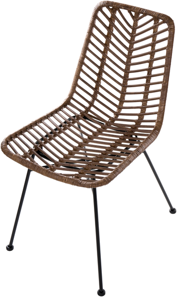 Esszimmerstuhl 2er Set DILLEY Rattan Braun Bild 6
