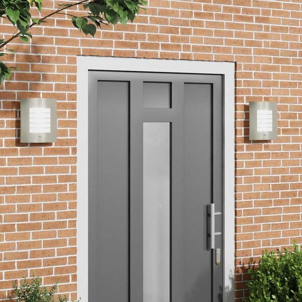 vidaXL Außenwandleuchte 2 pcs Silber 23,5 x 9 x 26 cm 4005970