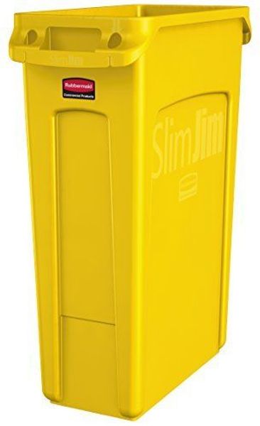 Rubbermaid 1956188 Vented Slim Jim-Abfalltonne, Kunststoff, 87 L, Gelb