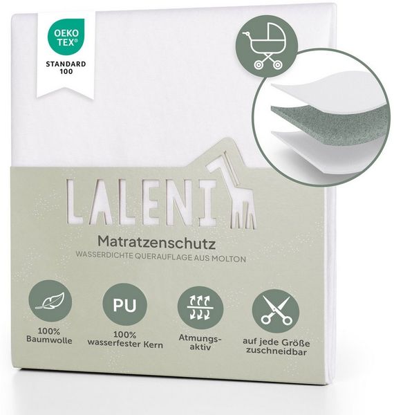 Matratzenauflage Molton Inkontinenzunterlage wasserdicht & atmungsaktiv Laleni, wasserdicht & atmungsaktiv aus 100% Baumwolle