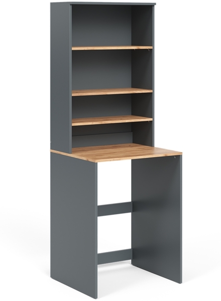 Waschmaschinenschrank Viktor Anthrazit/Goldkraft Eiche 66 x 88.2 cm 2 Teile mit Regal Vicco