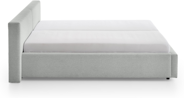 Polsterbett >Cube mit BK< Liegefläche 180x200cm, ash, Stellmaß: 220x82x227cm (BxHxT) Bild 9