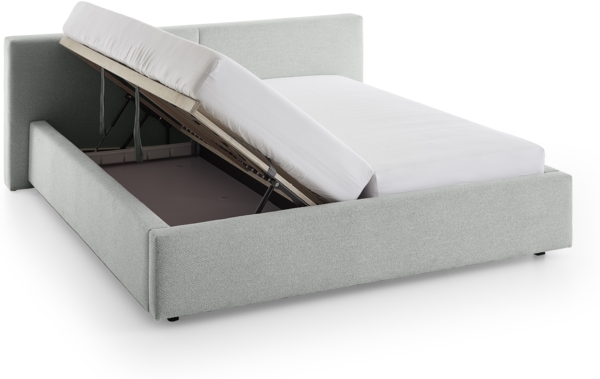 Polsterbett >Cube mit BK< Liegefläche 180x200cm, ash, Stellmaß: 220x82x227cm (BxHxT) Bild 5