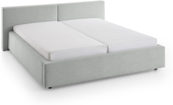 Polsterbett >Cube mit BK< Liegefläche 180x200cm, ash, Stellmaß: 220x82x227cm (BxHxT) Bild 2