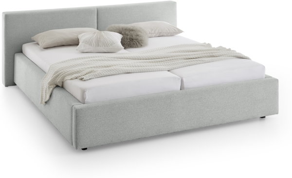 Polsterbett >Cube mit BK< Liegefläche 180x200cm, ash, Stellmaß: 220x82x227cm (BxHxT) Bild 10