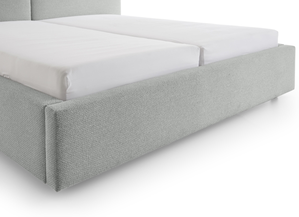 Polsterbett >Cube mit BK< Liegefläche 180x200cm, ash, Stellmaß: 220x82x227cm (BxHxT) Bild 6