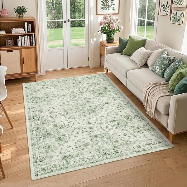 GarveeMore Teppich Faltbarer Boho-Teppich mit Print-Design (Kaschmir-Optik), rechteckig, Höhe: 6 mm, für Wohnzimmer & Schlafzimmer & Flur