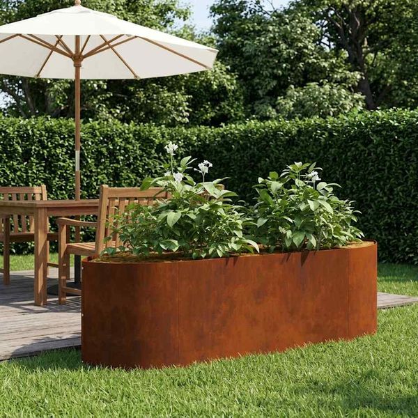 vidaXL Hochbeet im Garten Wetterfeststahl 140 x 40 x 40 cm Stahl 8011718