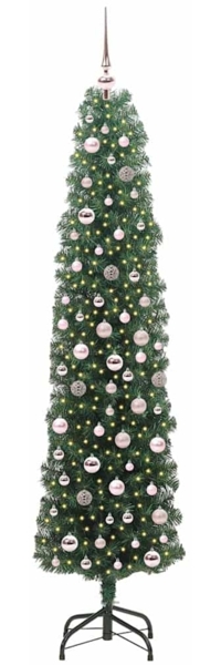 vidaXL Künstlicher Weihnachtsbaum mit 300 LEDs mit Ständer Grün 210 cm 3394958 Bild 2