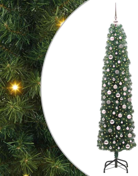 vidaXL Künstlicher Weihnachtsbaum mit 300 LEDs mit Ständer Grün 210 cm 3394958 Bild 1