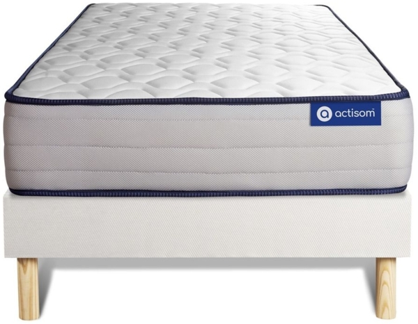 Actiflex form matratze 90x190cm + Bettgestell mit lattenrost , Härtegrad 4 , Latex und Memory-Schaum , Höhe : 22 cm