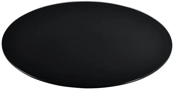 Glasplatte TERRY 90cm schwarz 8mm rund Gehärtetes Glas Scheibe Bodenplatte Glasscheibe