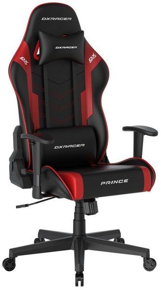 DXRacer Gaming-Stuhl Prince Gaming Chair Regular L, PVC, schwarz rot
