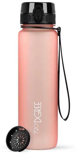 720°DGREE Trinkflasche Trinkflasche uberBottle softTouch mit Sieb flamingo pink 0,5l