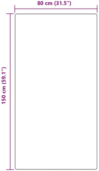 vidaXL Anti-Rutsch Shaggy Teppich Braun 80 x 150 cm PP 4019790 Bild 8