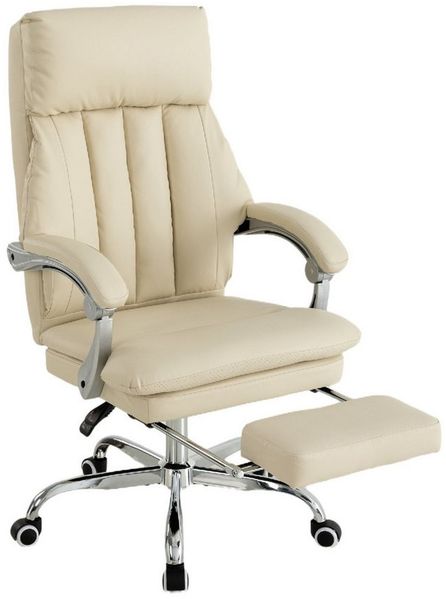 UEV Bürostuhl Ergonomisch mit Fußstütze Homeoffice Stuhl Drehstuhl Schreibtischstuhl (Packung), neigbar bis 150° höhenverstellbar atmungsaktiver Stoff