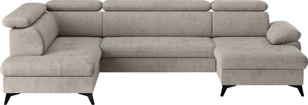 COTTA Wohnlandschaft Hudson U-Form, B: 324 cm, mit Kopfteilverstellung, optional Bettfunktion & Bettkasten