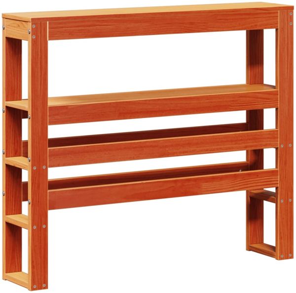 vidaXL Massivholzbett ohne Matratze Wachsbraun 75x190 cm Kiefernholz 3306251 Bild 8