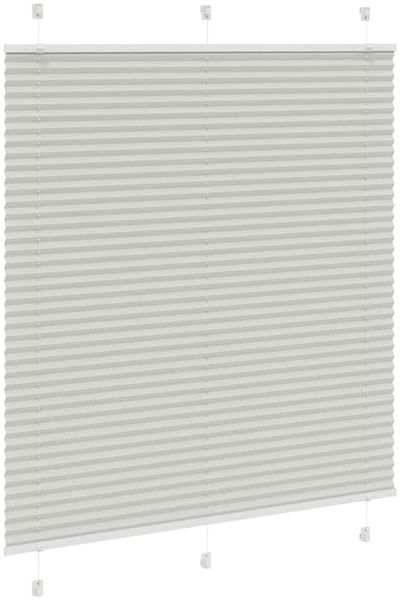 vidaXL Plissee Hellgrau 120x100 cm Stoffbreite 119,4 cm Polyester 4015334 Bild 3