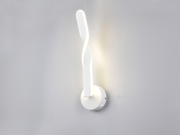 LED Wandleuchte GINKO für innen modern mit Schalter, Weiß, Höhe 45cm