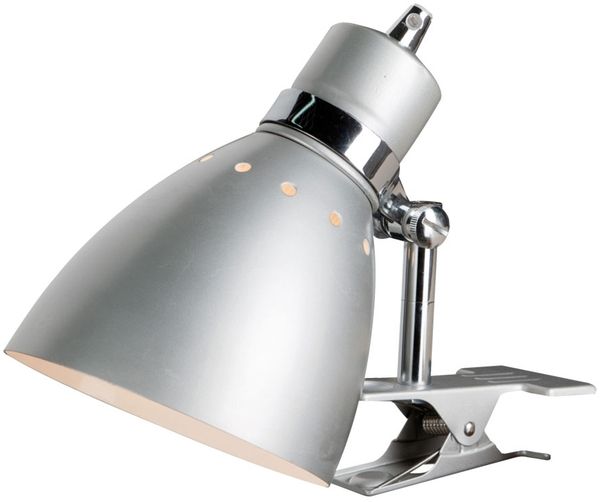 Klemmstrahler, silber, Spot verstellbar, H 22 cm