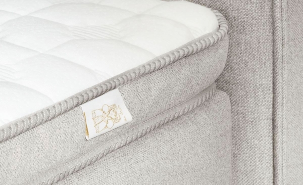 Jockenhöfer 'Capello Max' Boxspringbett, 180x200 cm, Flachgewebe Greige Bild 2