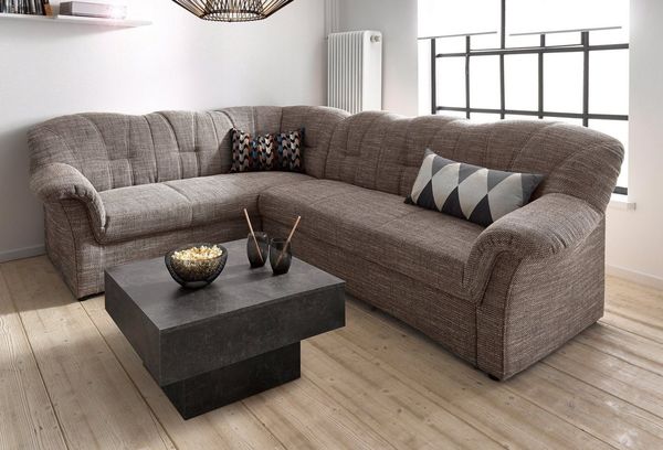 DOMO collection Ecksofa Papenburg B/T/H: 242/190/84 cm L-Form, wahlweise mit Bettfunktion, Langer Schenkel links oder rechts