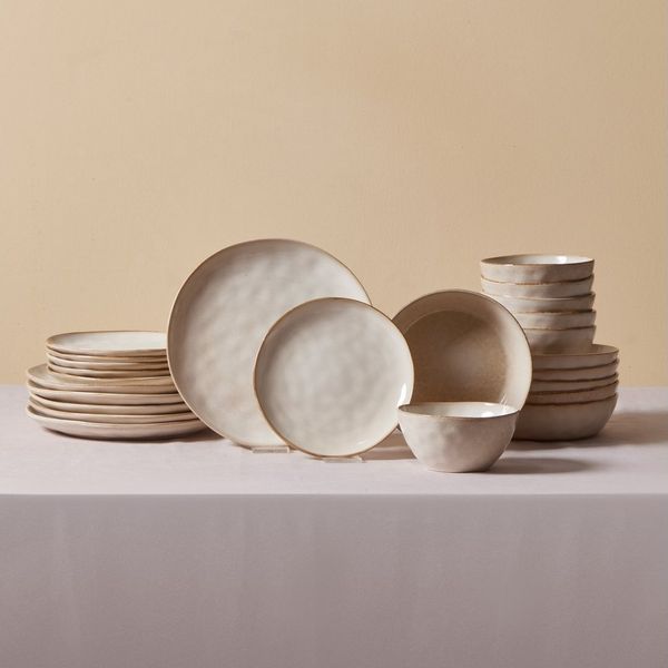 Karaca Geschirr-Set Aria Reactive Geschirrset für 6 Personen, 24 Teile, Beige