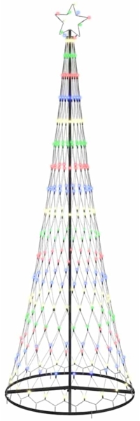 vidaXL LED-Weihnachtsbaum Mehrfarbig 100,5 x 100,5 x 302,5 cm Metall 42018790