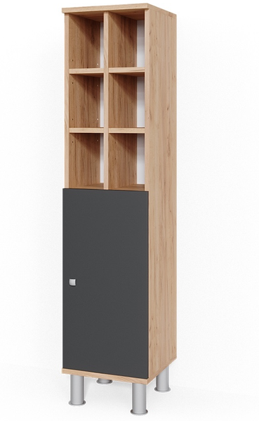 Midischrank Fynn Anthrazit 30 x 130.6 cm große Tür Vicco